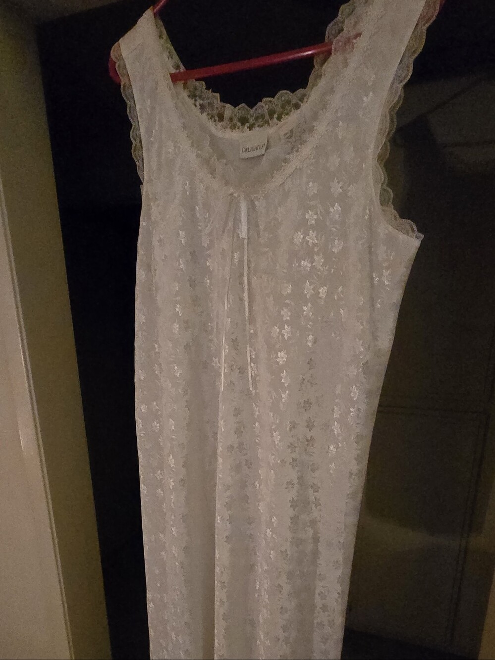 delicates White Floral Lace Chemise